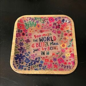 Natural Life You Make The World A Better Place Trinket Ring Dish